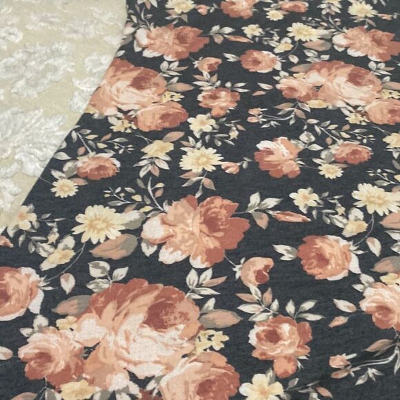 Fortune + Ivy Desert Rose Pale Flower with Grey Jersey Knit Background - Picture 11 of 12